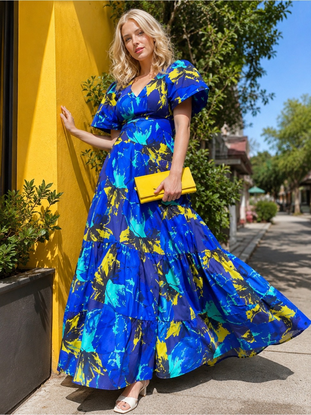 Christopher John Rogers x Target Cobalt Blue Floral Size 0